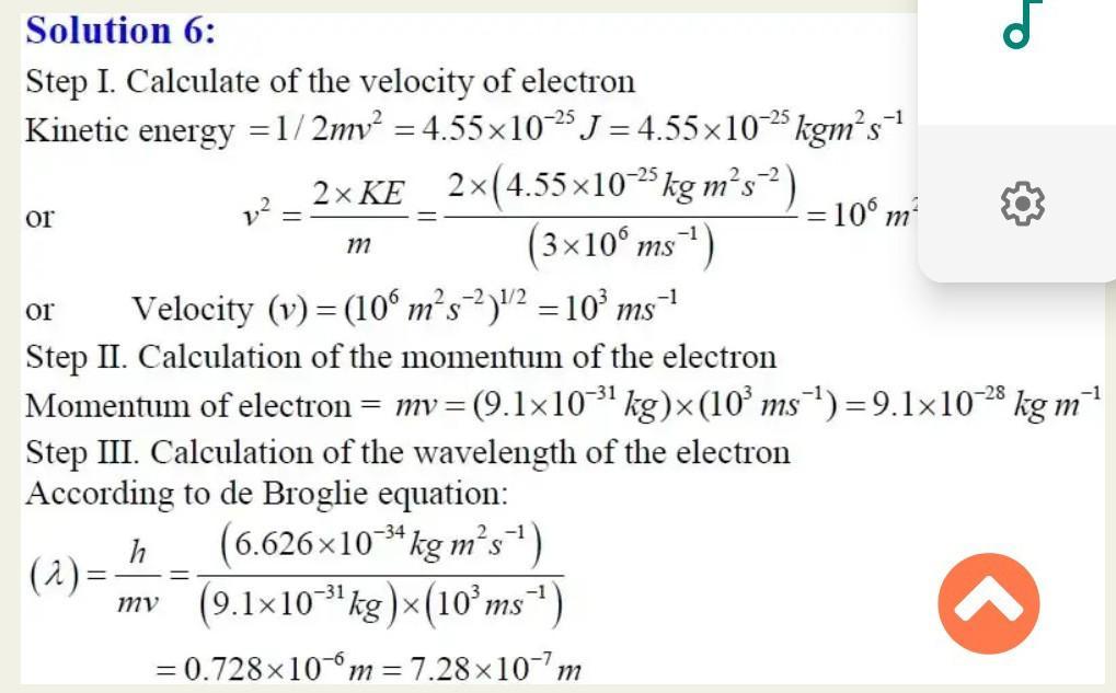 the energy of an electron is 4.55*1025J. what is its