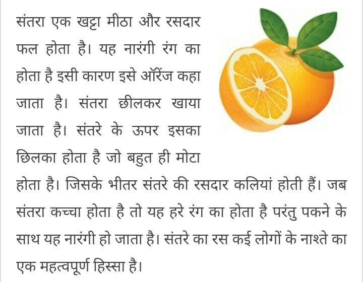 5 sentences on orange in hindi Brainly.in