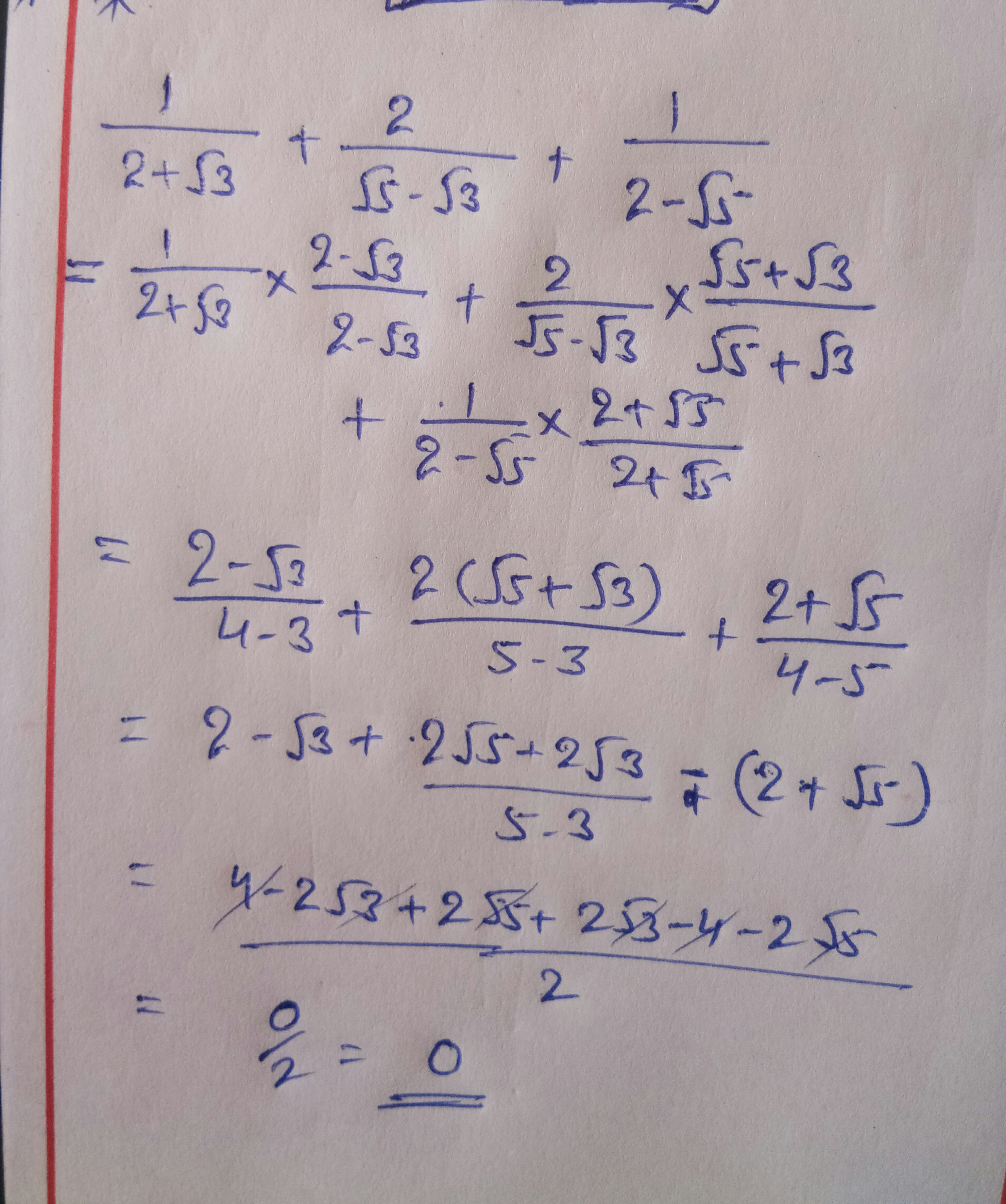 prove that 1/2+ root 3 +2/root5root 3+1/2root 5 Brainly.in