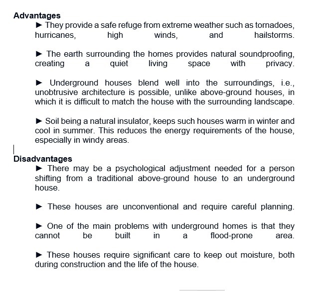 Advantages and disadvantages of underground power house Brainly.in