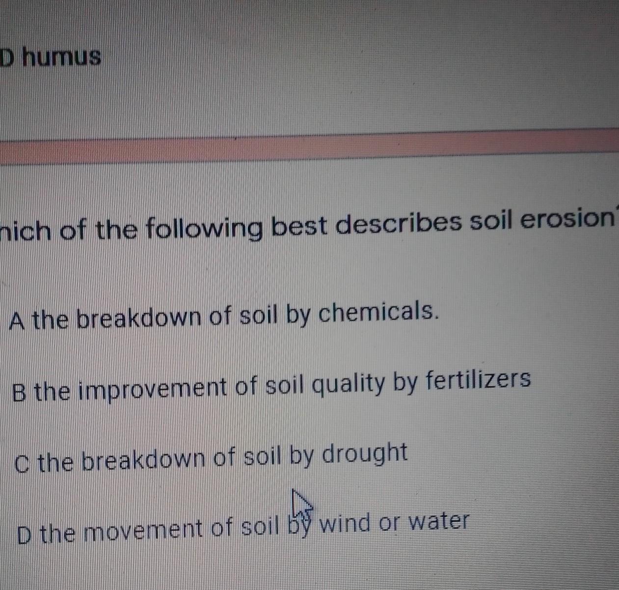 Which of the Following Best Describes Soil Erosion JavonhasWatts