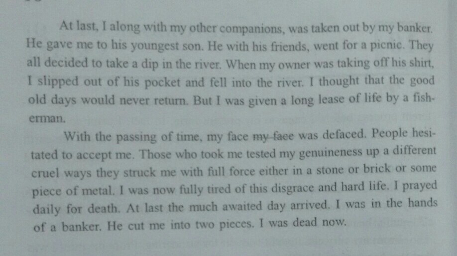 autobiography of a coin in 1000 words with points Brainly.in