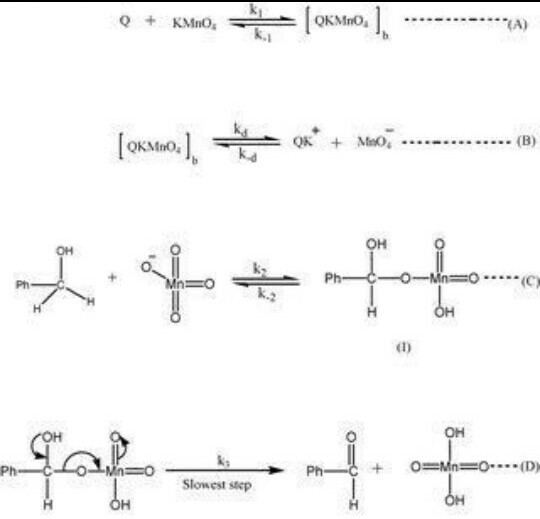 Mechanism of oxidation of alkyl ketone to benzoic acid in the presence