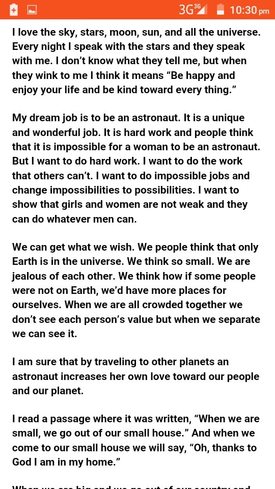 essay on my aim in life to an astronomer in 250