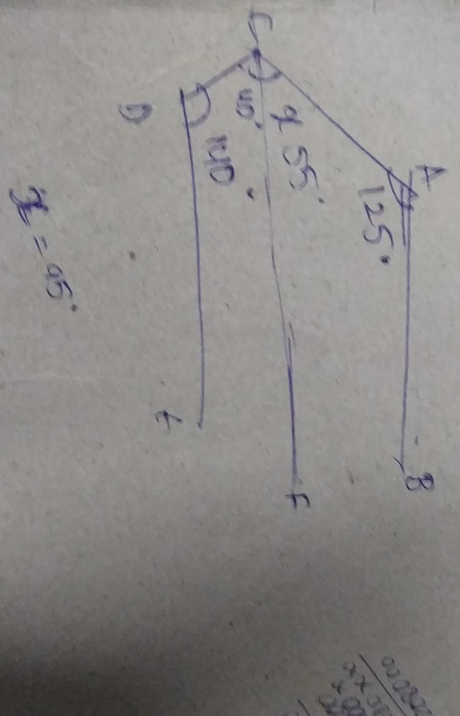 in adjoining figure,AB // DE, find the value of x Brainly.in