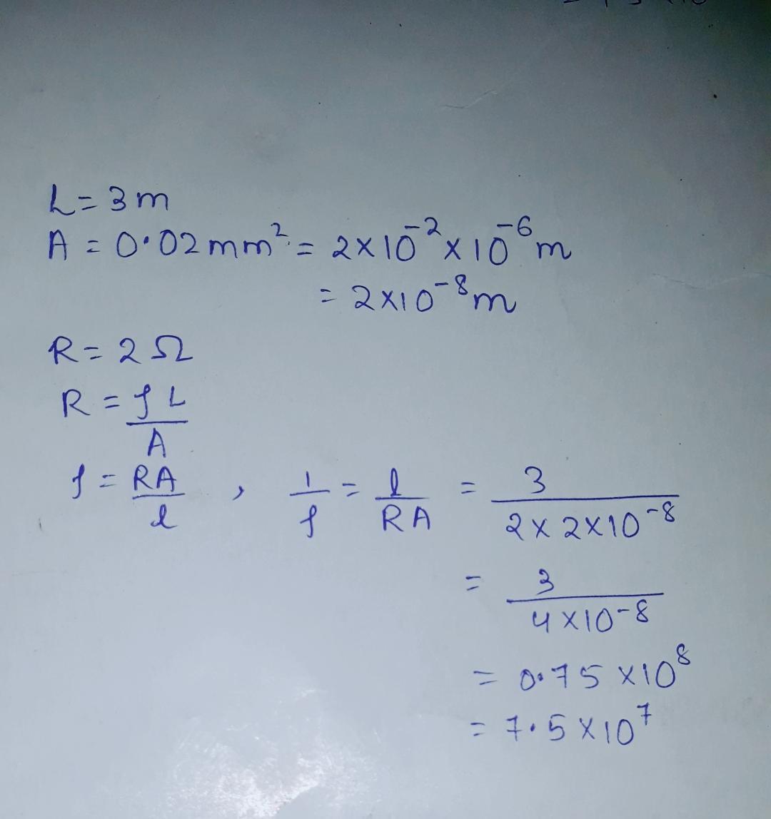 calculate the electrical conductivity of the material of an conductor