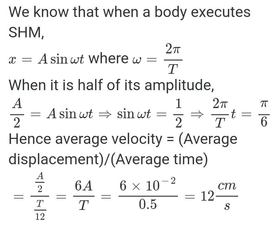 A body is in simple harmonic motion with time period of second and