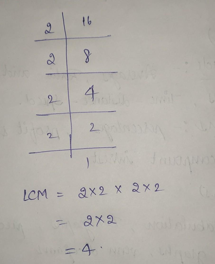 L.C.M of i) 16 ii) 625 Brainly.in