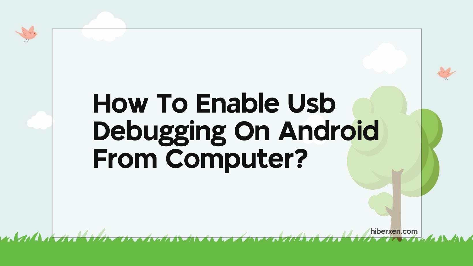How To Enable Usb Debugging On Android From Computer? HIBERXEN