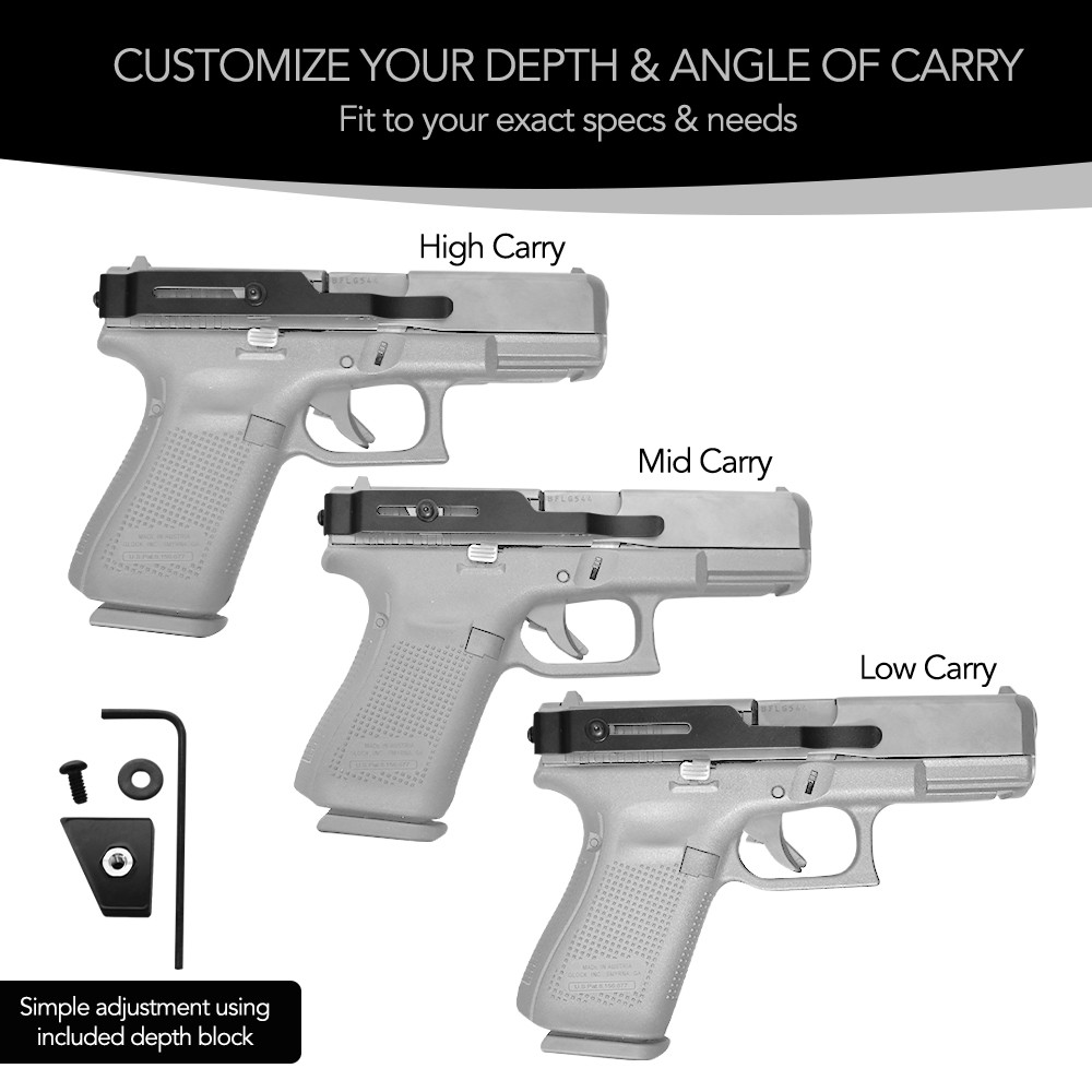 Clip Draw ADJUSTABLE BELT CLIP Glock High Caliber Services Corp