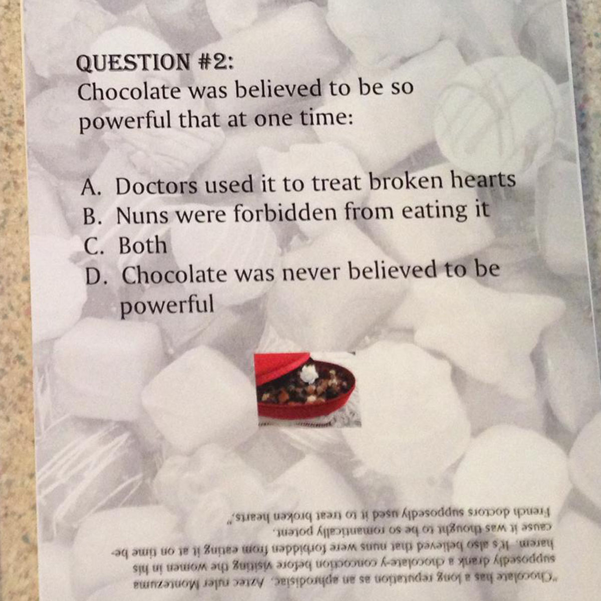 Chocolate Trivia Quiz Becky Baxa