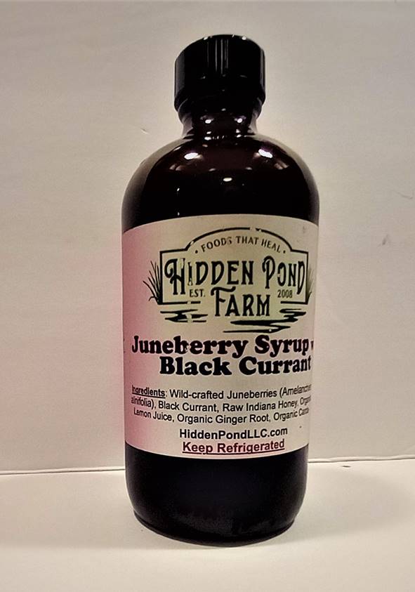 JuneberryBlack Currant Syrup Hidden Pond Farm LLC