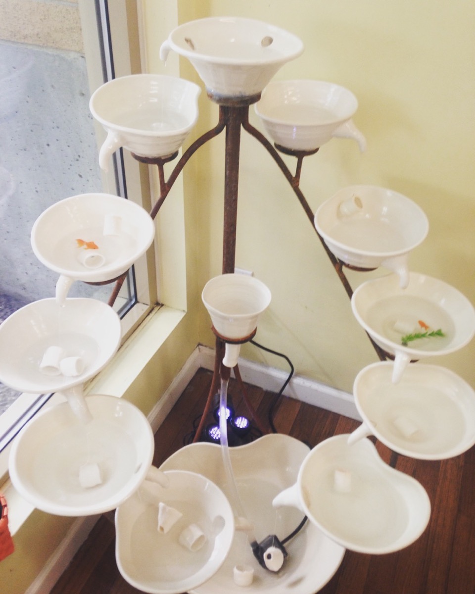 Fountain for a hair salon HiDe Ceramic Works