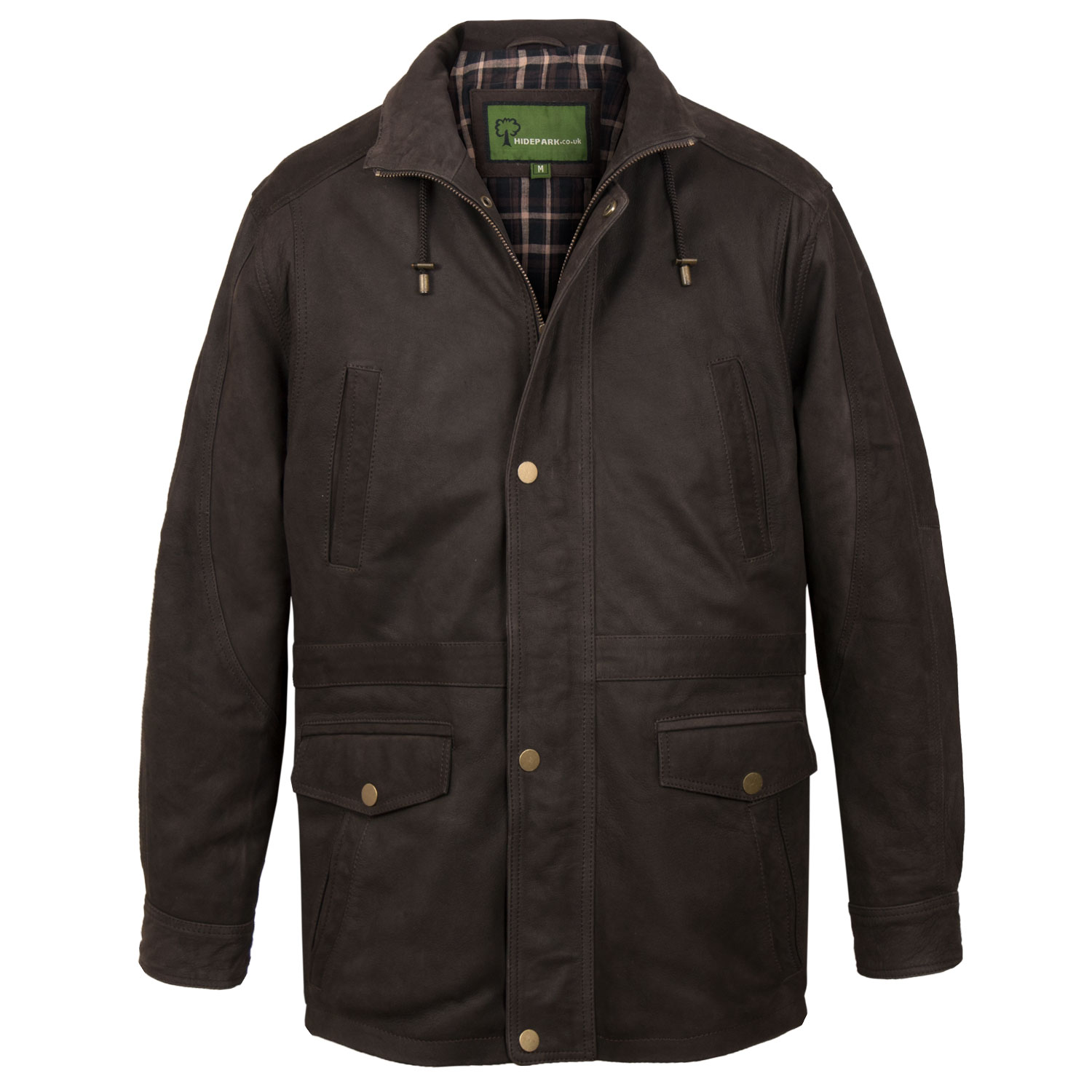 Walker Men's Brown Leather Coat Hidepark Leather