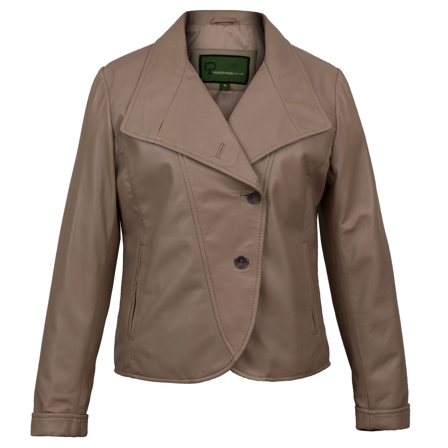 Flo Women's Taupe Leather Jacket Hidepark
