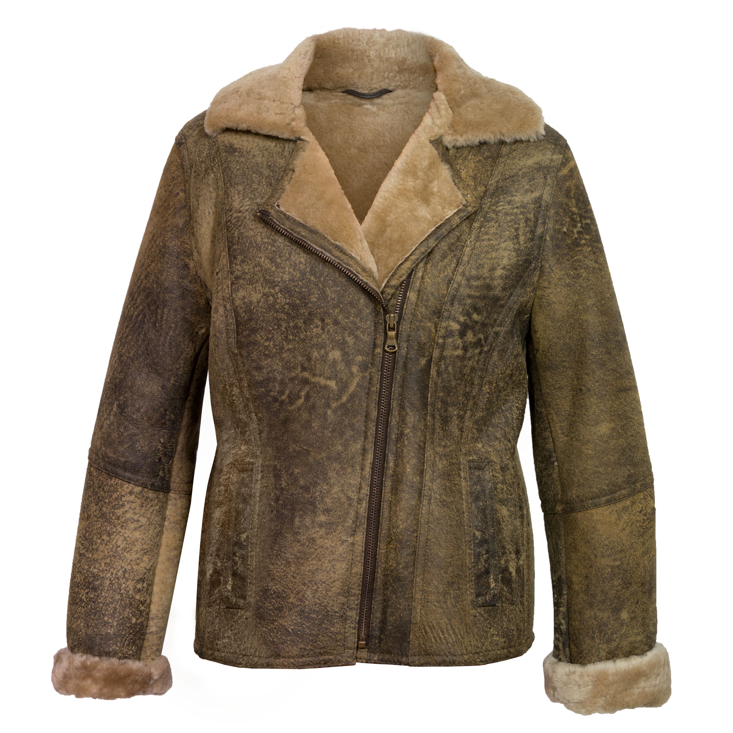 Ella Women's Apache Sheepskin Flying Jacket Hidepark Leather