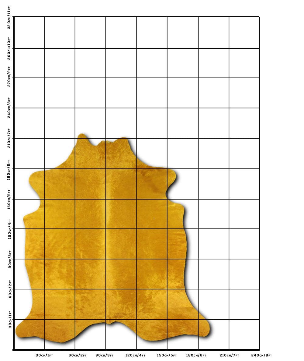 Cowhide Rug Dyed Yellow Hide Rugs