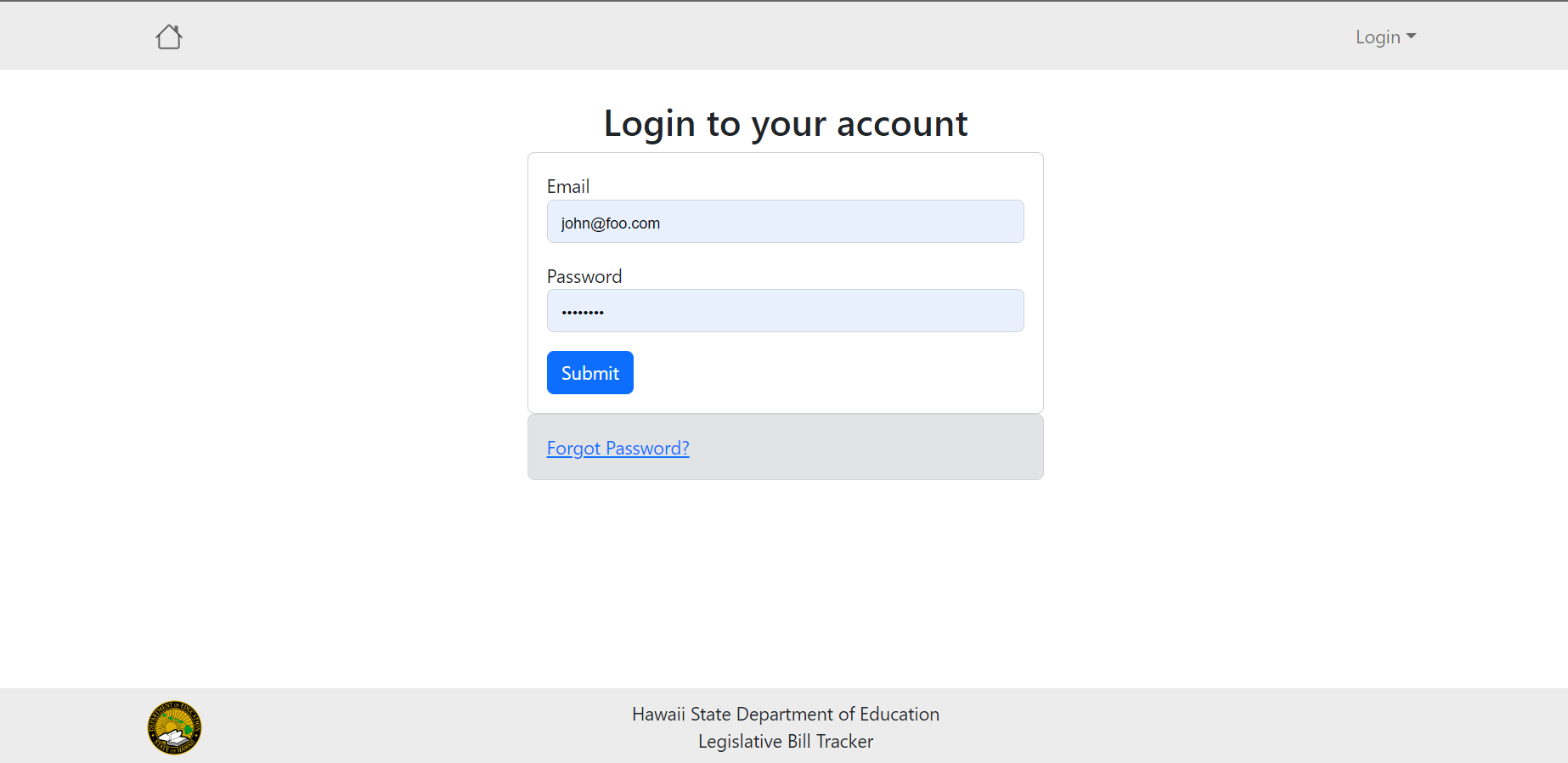 Hawaii DoE Legislative Tracker Developed by The Minions