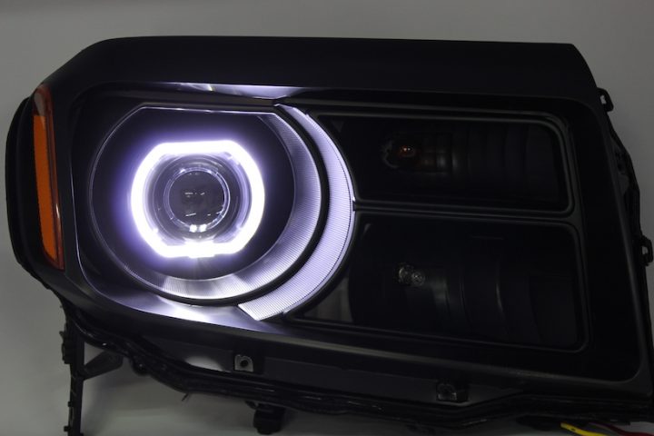 1215 Honda Pilot LED Projector Black Headlights
