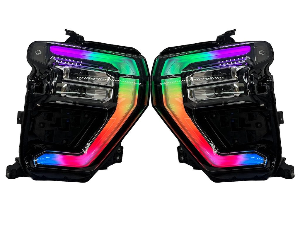 2024 Chevrolet Silverado 2500HD ZR2 RGBW LED DRL Custom Black Retrofit