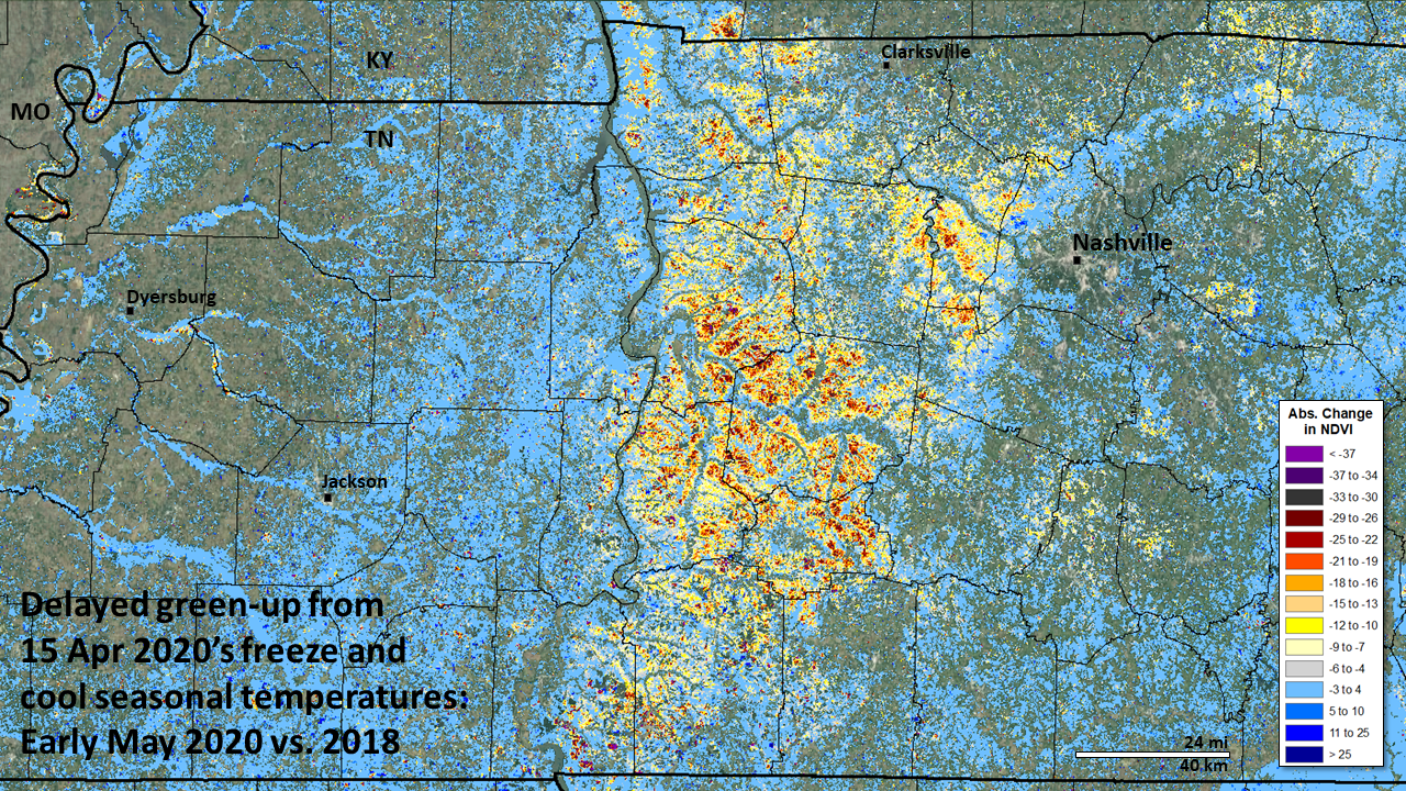 Highland Rim Tennessee Map 2020 Western Highland Rim TN Freeze