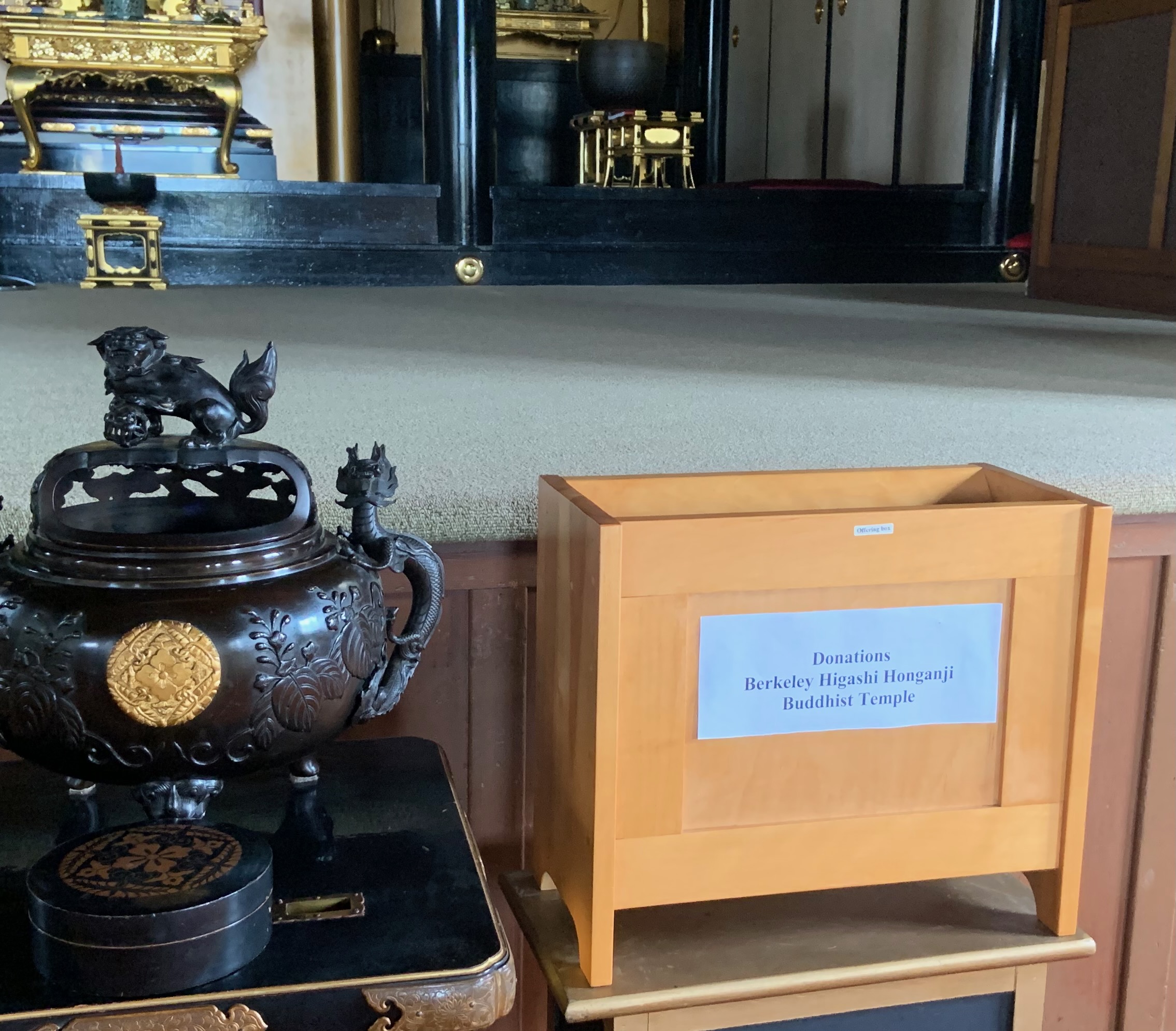 Donation Boxes at Temples Higashi Honganji USA