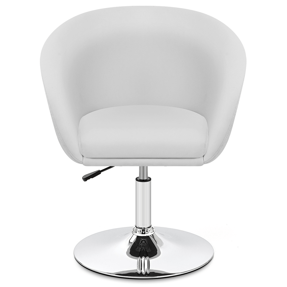 Leather Tub Chair White Swivel Trumpet Base Higgins.ie