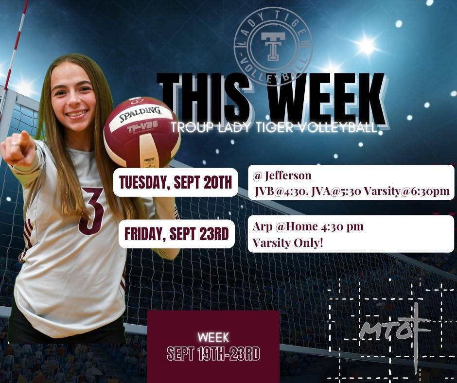 Volleyball This Week Troup High School