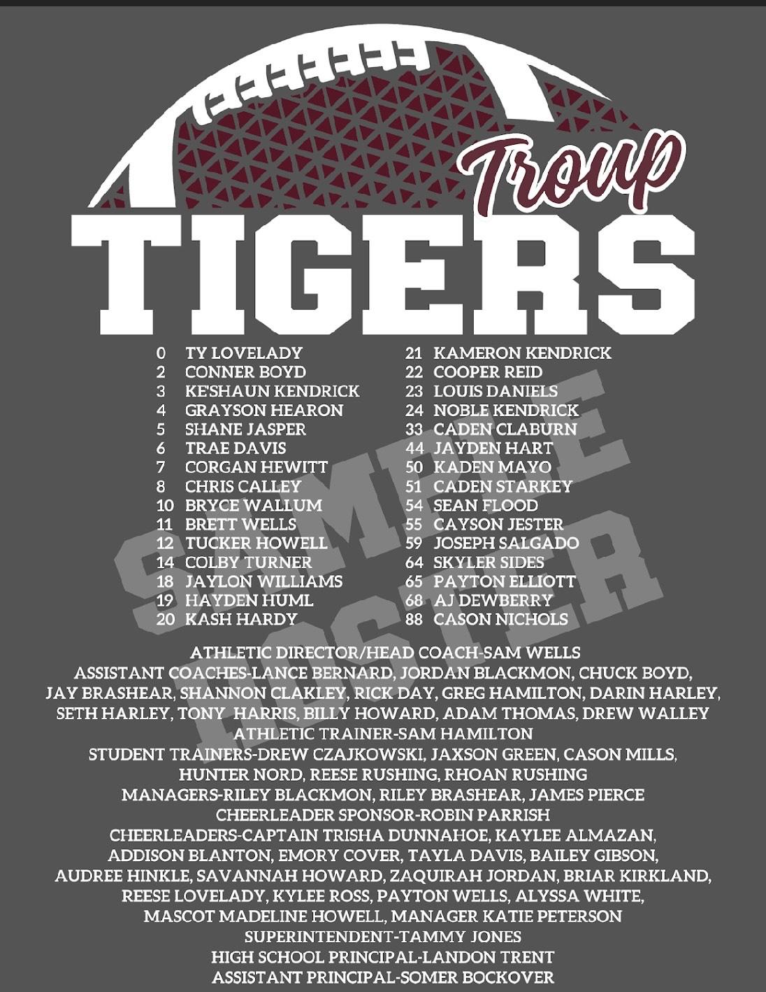 Football Playoff Shirts Troup High School