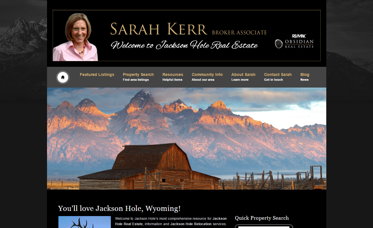 High Elevation Real Estate site Design