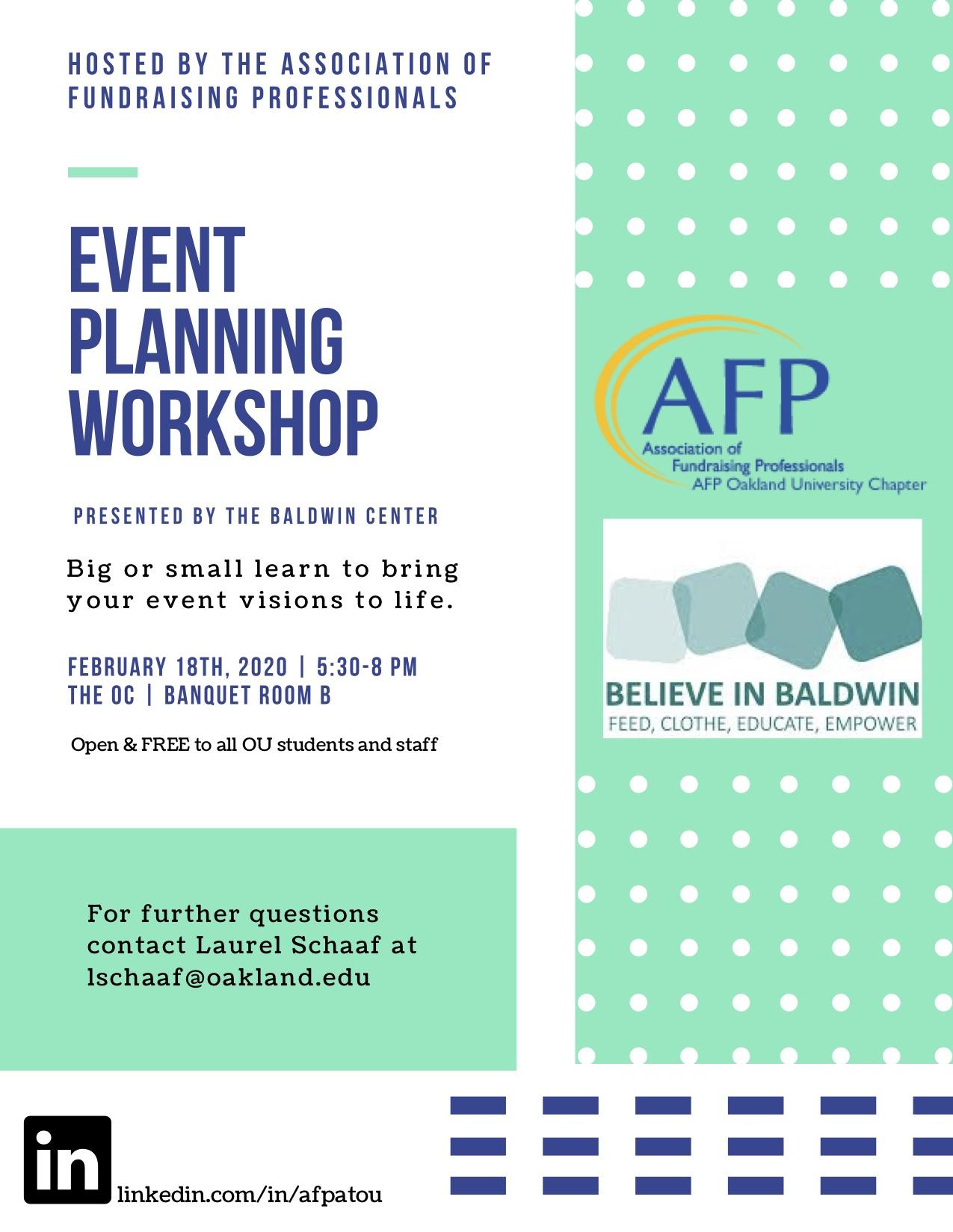 Event Planning AFPMIGreaterDetroitChapter