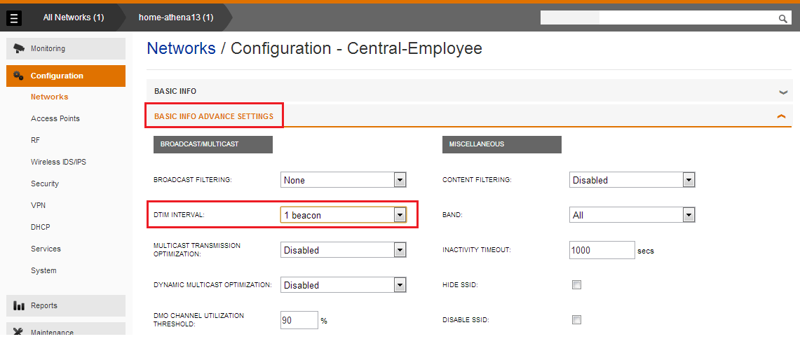 What is DTIM interval and how do we configure it on Aruba Instant APs