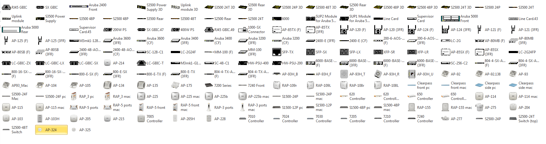 Aruba Visio Stencil Library