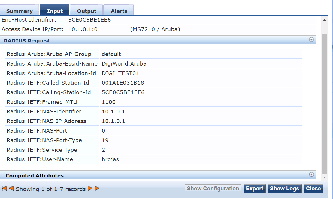 config mobility controller and clearpass Security