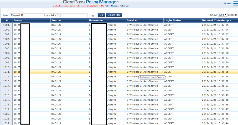 Clearpass Radius using EAPPEAP Question Security
