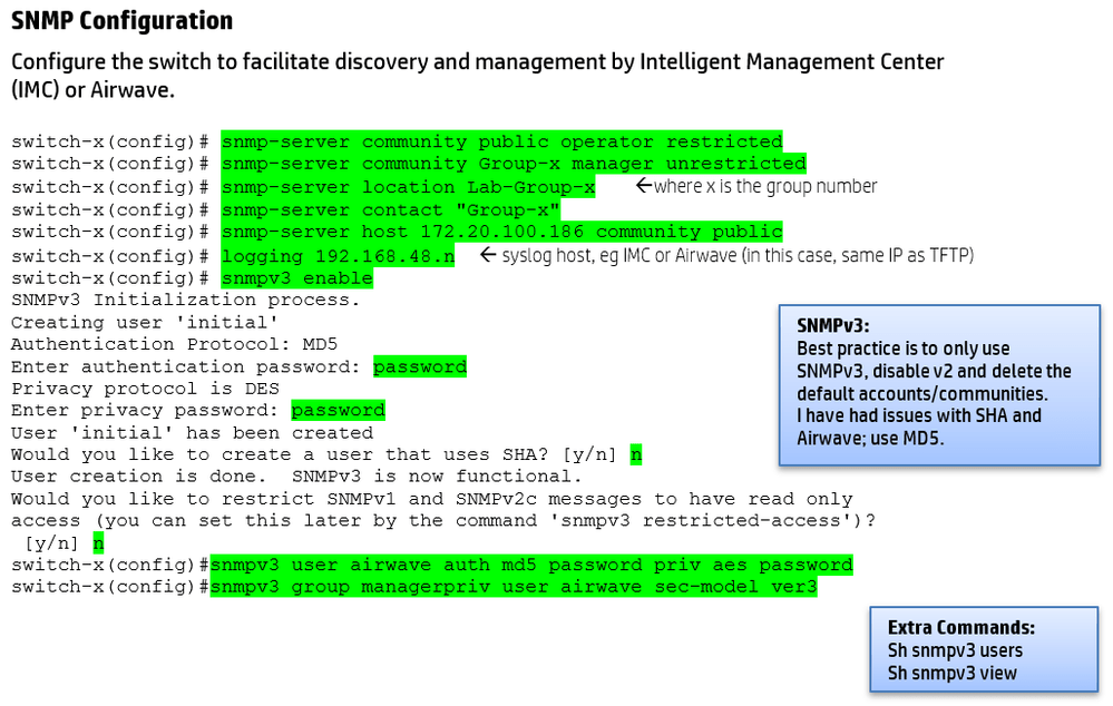 SNMPv2 and SNMPv3 Setup on AOSS Switches Wired Intelligent Edge