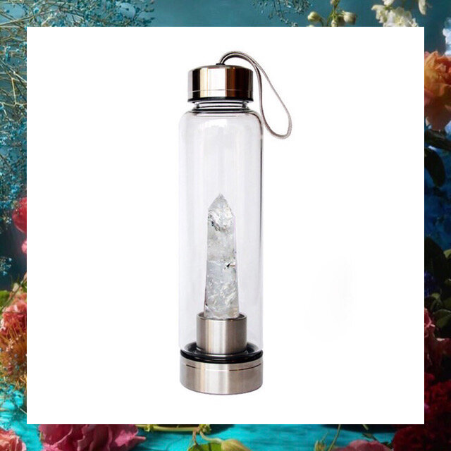 CRYSTAL WATER SET YOUR INTENTION AND SIP AWAY HIGHER SELF CRYSTALS