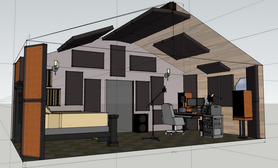 Vaulted Ceiling Acoustic Treatment Shelly Lighting