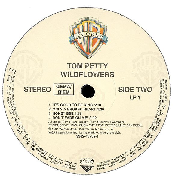 Tom Petty Wildflowers Used Vinyl HighFidelity Vinyl Records and
