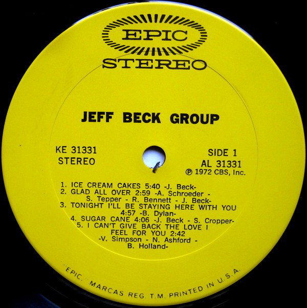 Jeff Beck Group Jeff Beck Group Used Vinyl HighFidelity Vinyl