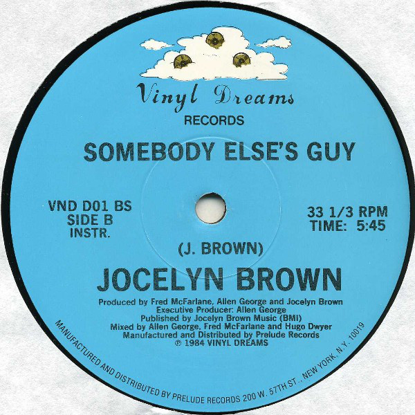 Jocelyn Brown Somebody Else's Guy Used Vinyl HighFidelity Vinyl