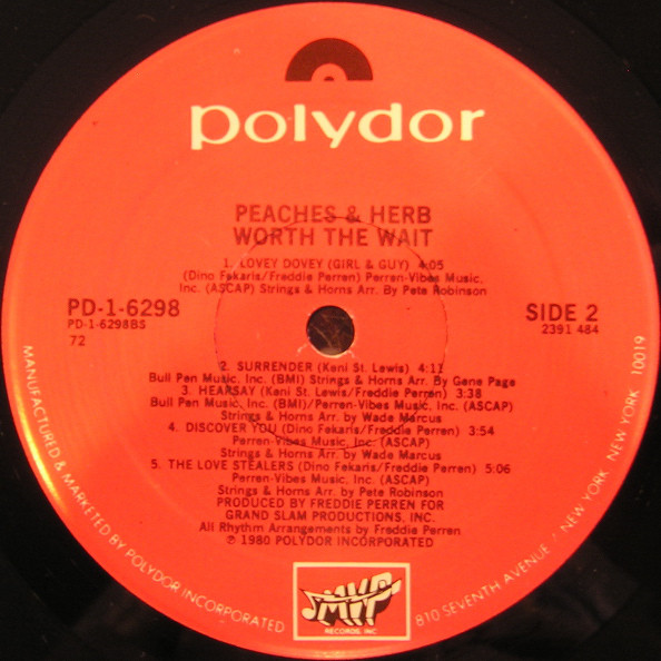 Peaches & Herb Worth The Wait Used Vinyl HighFidelity Vinyl