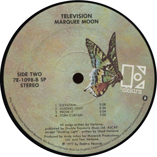 Television Marquee Moon Used Vinyl HighFidelity Vinyl Records