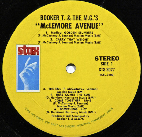 Booker T & The MG's McLemore Avenue Used Vinyl HighFidelity