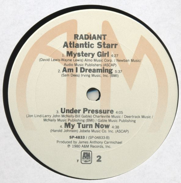 Atlantic Starr Radiant Used Vinyl HighFidelity Vinyl Records and