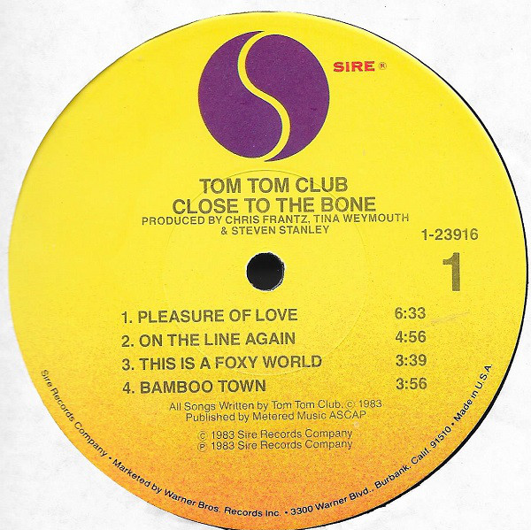 Tom Tom Club Close To The Bone Used Vinyl HighFidelity Vinyl