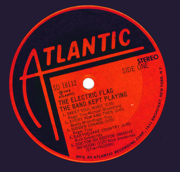 The Electric Flag The Band Kept Playing Used Vinyl HighFidelity