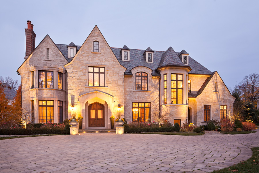 Traditional Custom Stone Manor Glencoe Chicago North Shore Home