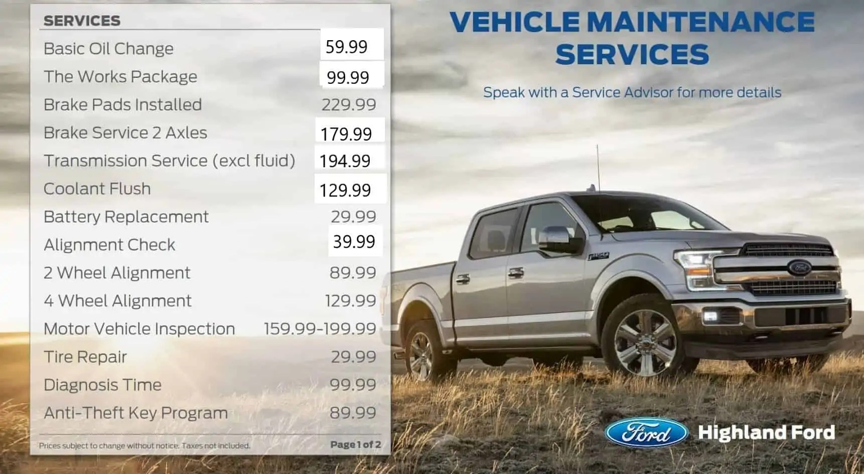 Auto Repair in Sault Ste. Marie Highland Ford
