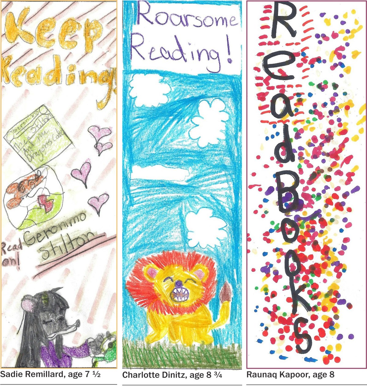 Winning Kids’ Designs to Bookmarks The Highlands Current